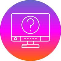 Question Line Gradient Circle Icon vector