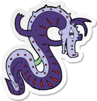 sticker of a saxon dragon cartoon png