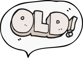 speech bubble cartoon word old png