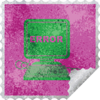 computer error square peeling sticker png