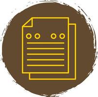 Note Line Circle Yellow Icon vector