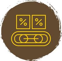 Conveyor Band Line Circle Yellow Icon vector