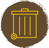 Refuse Line Circle Yellow Icon vector