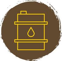 Barrel Line Circle Yellow Icon vector