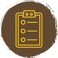 To Do List Line Circle Yellow Icon vector