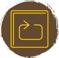 Loop Line Circle Yellow Icon vector