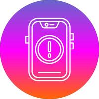 Error Line Gradient Circle Icon vector