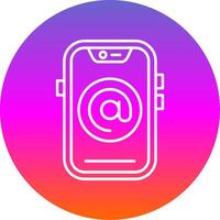 At Line Gradient Circle Icon vector