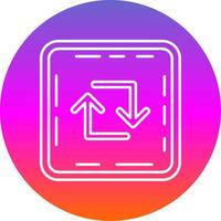 Loop Line Gradient Circle Icon vector