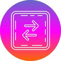 Swap Line Gradient Circle Icon vector