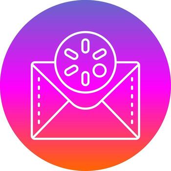 cargando línea degradado circulo icono vector