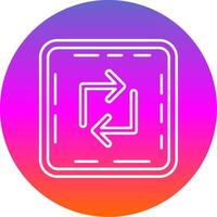 Loop Line Gradient Circle Icon vector