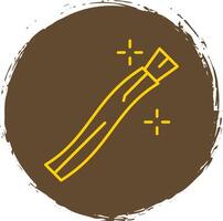 Miswak Line Circle Yellow Icon vector