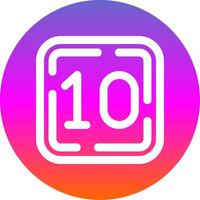 Ten Line Gradient Circle Icon vector