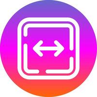 Left and right arrow Line Gradient Circle Icon vector