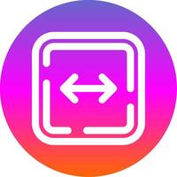 Left and right arrow Line Gradient Circle Icon vector