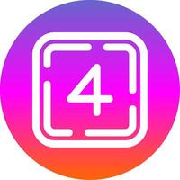 Four Line Gradient Circle Icon vector