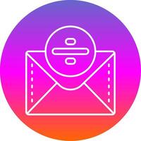 Divide Line Gradient Circle Icon vector