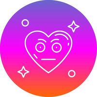 Embarrassed Line Gradient Circle Icon vector