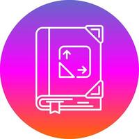 Trigonometry Line Gradient Circle Icon vector