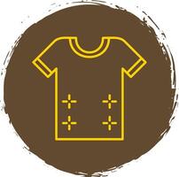Shirt Line Circle Yellow Icon vector