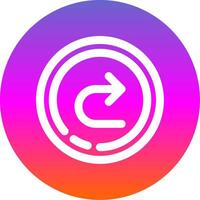 Forward Line Gradient Circle Icon vector