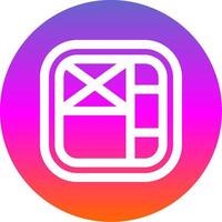 Layout Line Gradient Circle Icon vector
