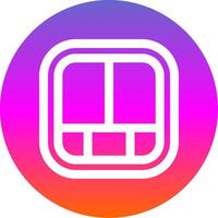 Layout Line Gradient Circle Icon vector