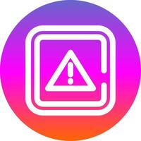 Alert Line Gradient Circle Icon vector