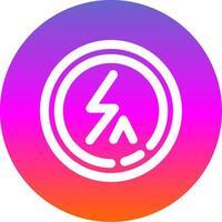 Flash auto Line Gradient Circle Icon vector