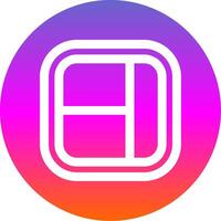 Layout Line Gradient Circle Icon vector