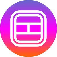 Layout Line Gradient Circle Icon vector