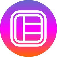 Layout Line Gradient Circle Icon vector