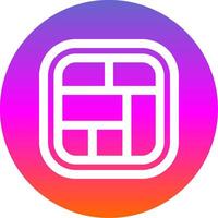 Layout Line Gradient Circle Icon vector