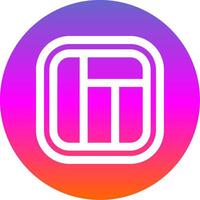 Layout Line Gradient Circle Icon vector