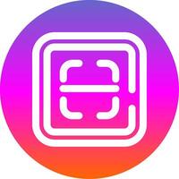 Scan Line Gradient Circle Icon vector