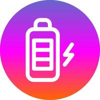 Battery Line Gradient Circle Icon vector