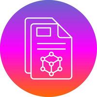 3d Line Gradient Circle Icon vector