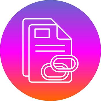 enlace línea degradado circulo icono vector