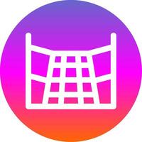 3d perspective grid Line Gradient Circle Icon vector