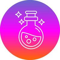 Potion Line Gradient Circle Icon vector