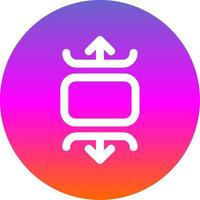 Carousel vertical Line Gradient Circle Icon vector