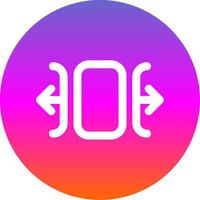 Carousel horizontal Line Gradient Circle Icon vector