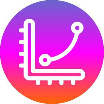 Curves levels graph Line Gradient Circle Icon vector