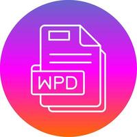 wpd línea degradado circulo icono vector