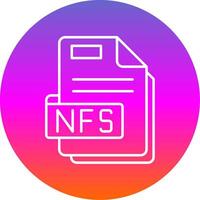 Nfs Line Gradient Circle Icon vector