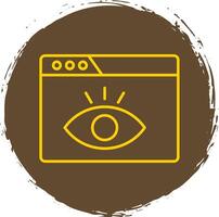 Visualization Line Circle Yellow Icon vector