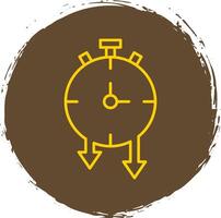 Timer Line Circle Yellow Icon vector