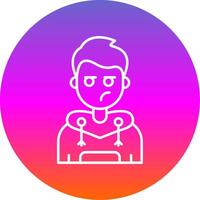 mentiroso línea degradado circulo icono vector