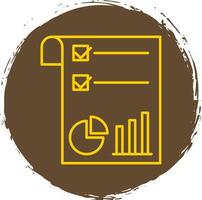 Market Trends Line Circle Yellow Icon vector